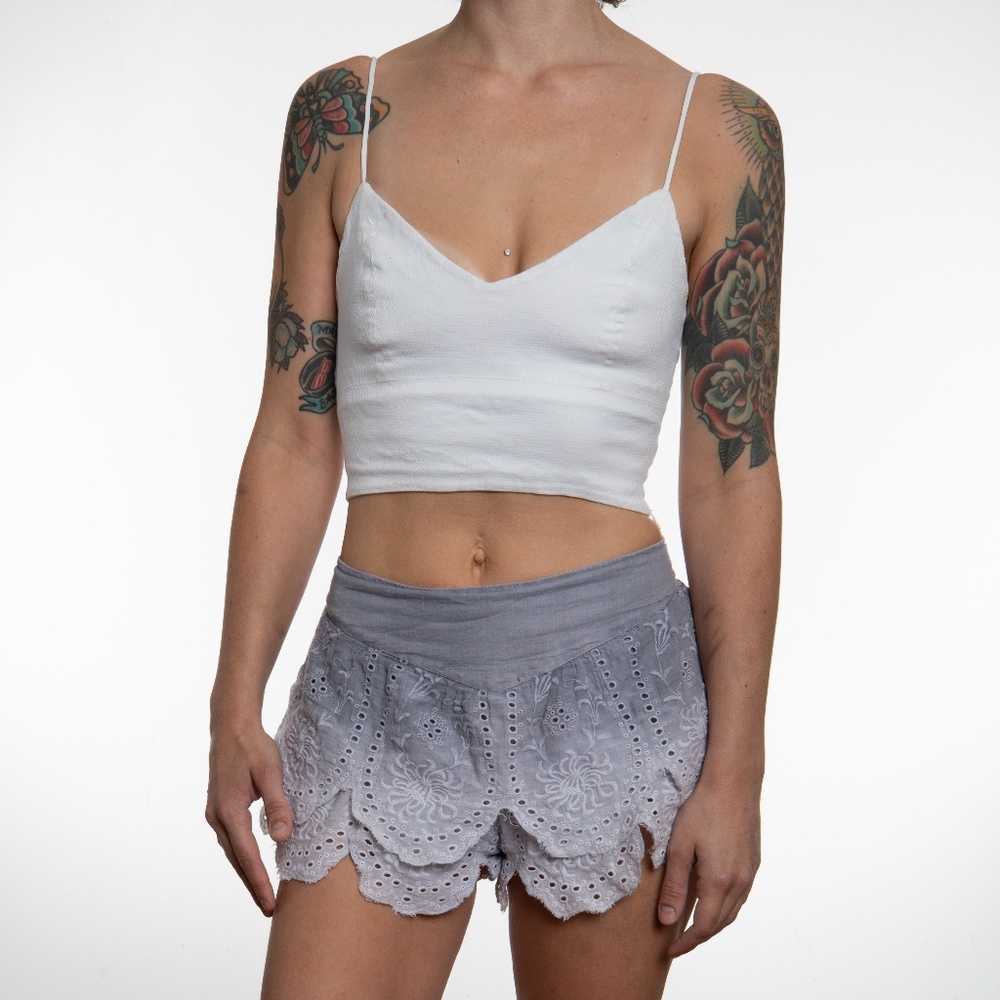 White crop top
